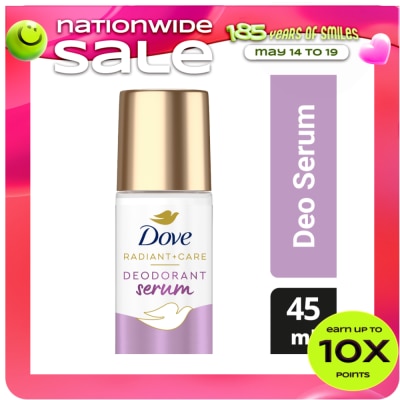 DOVE - Dove Radiant + Care Deodorant Serum Roll On 3% Niacinamide 10x Omega 6 Pore Smoothener 45ml