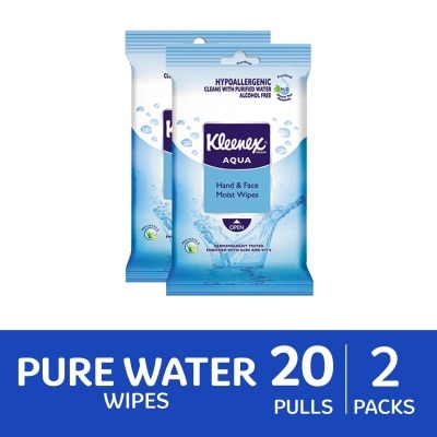 KLEENEX KLEENEX PURE WATER WIPES 20 PULLS X 2