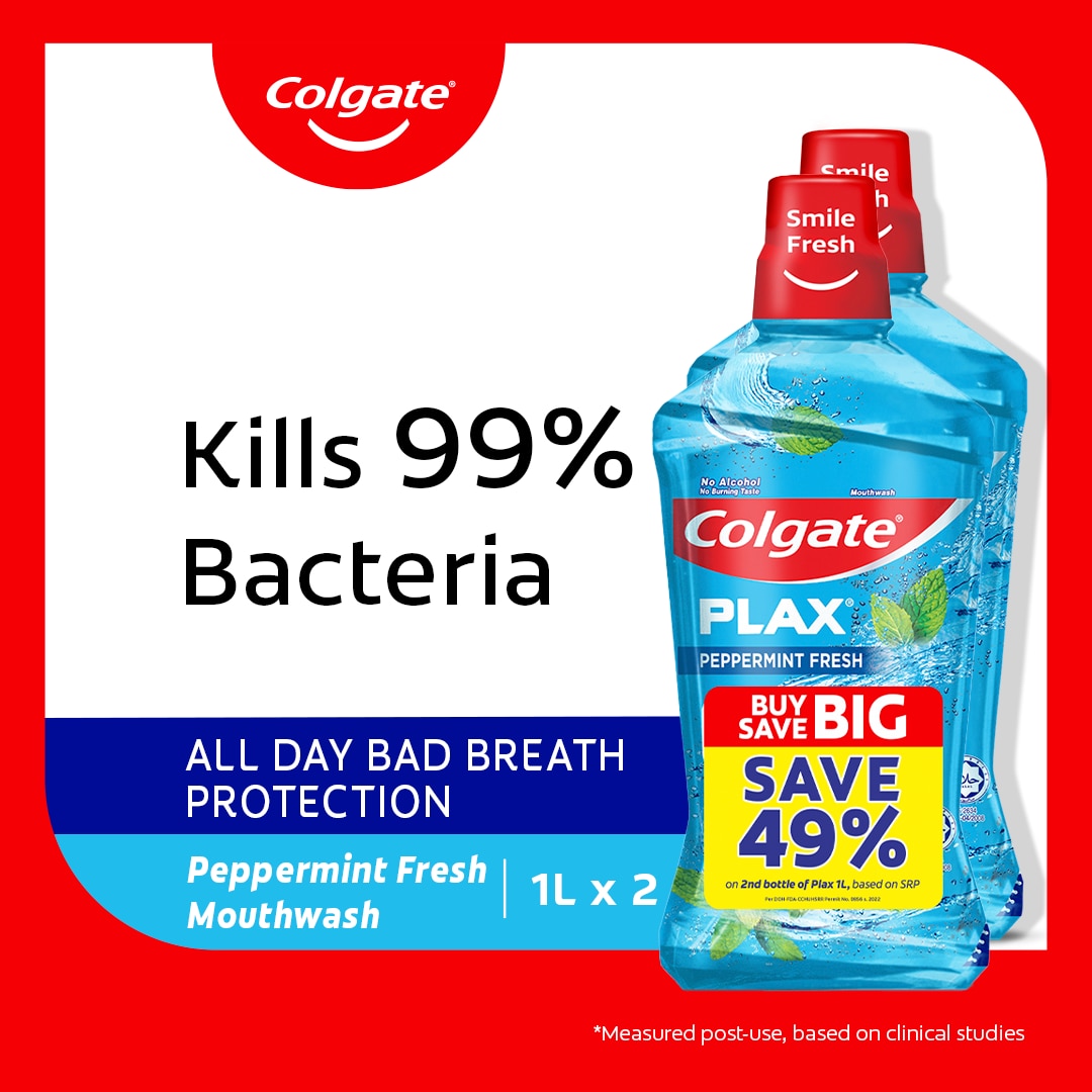 Colgate Plax Peppermint Mouthwash 1Lx2 Value Pack