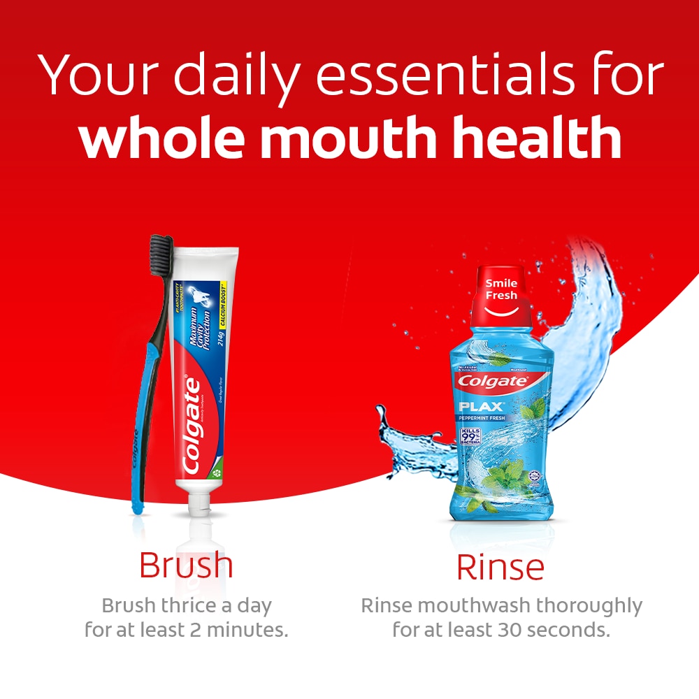 Colgate Plax Peppermint Mouthwash 1Lx2 Value Pack