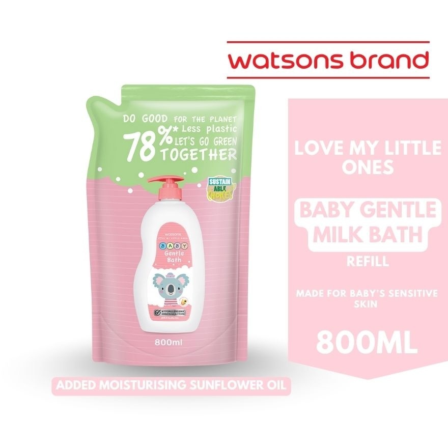 WATSONS Gentle Baby Bath Refill 800ml
