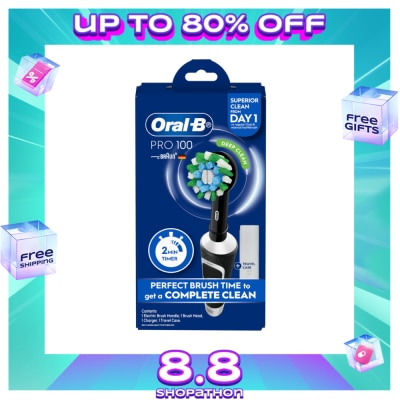 ORAL B Pro 100 Cross Action + FREE Travel Case
