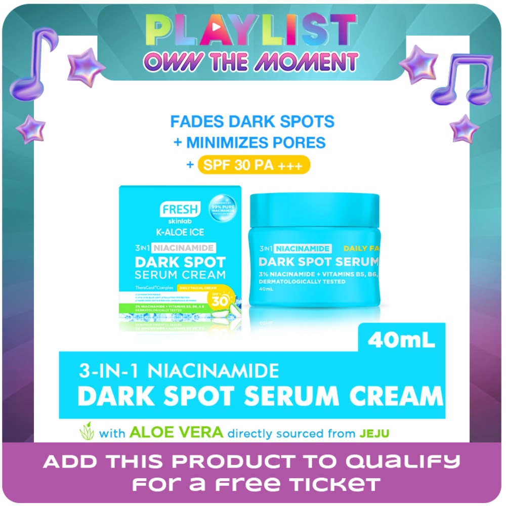 FRESH Skinlab Jeju Aloe Ice 3 in 1 Niacinamide Dark Spot Serum Cream SPF 30 40ml