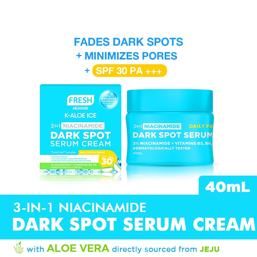 FRESH Skinlab Jeju Aloe Ice 3 in 1 Niacinamide Dark Spot Serum Cream SPF 30 40ml