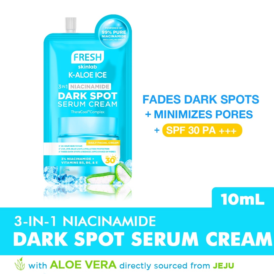 FRESH Skinlab K-Aloe Ice 3 in 1 Niacinamide Dark Spot Serum Cream SPF 30 10ml