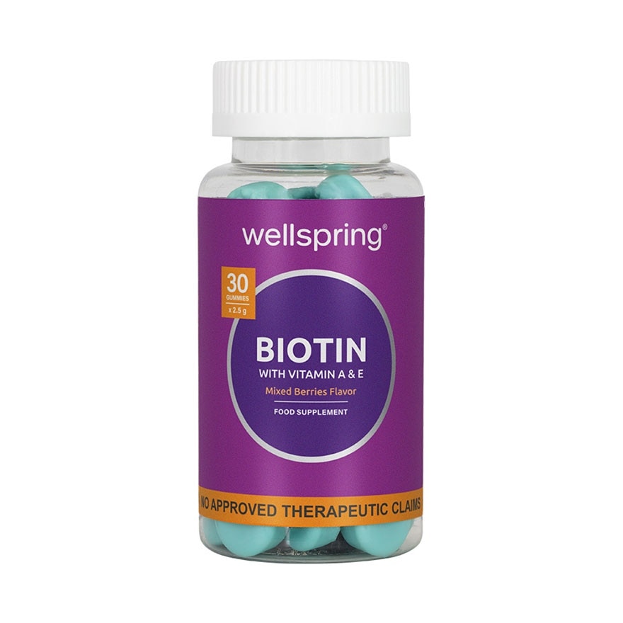 WELLSPRING Biotin With Vitamin A & E Gummies 30s