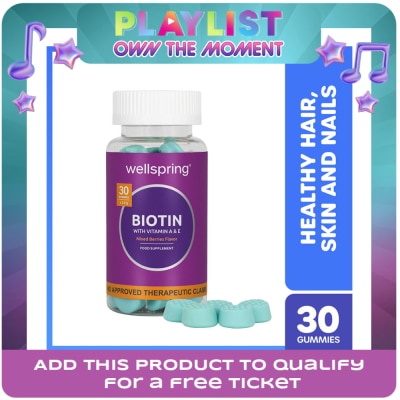WELLSPRING - WELLSPRING Biotin With Vitamin A & E Gummies 30s