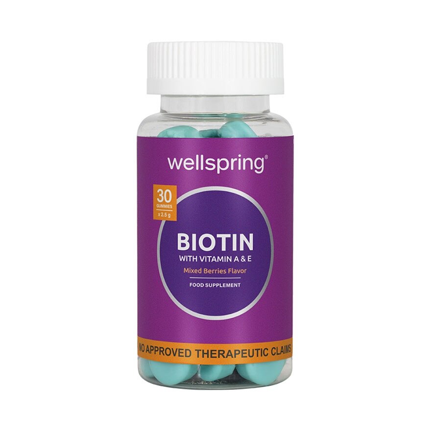 WELLSPRING, WELLSPRING Biotin With Vitamin A & E Gummies 30s | Watsons ...