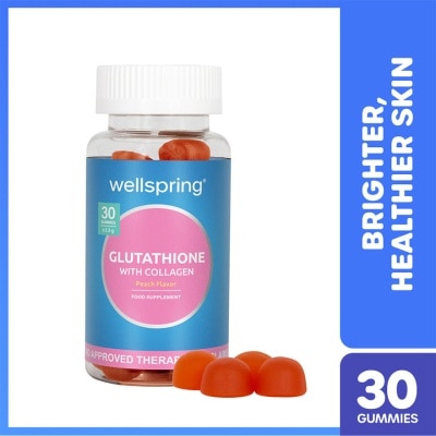 WELLSPRING WELLSPRING Glutathione With Collagen Peach Flavor Gummies 30s