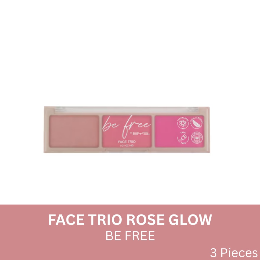 BE FREE by BYS 3pc Face Trio Rose Glow