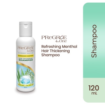 PREGROE Pregroe Menthol 4in1 Hair Tickening and Anti dandruff Shampoo 120ml image