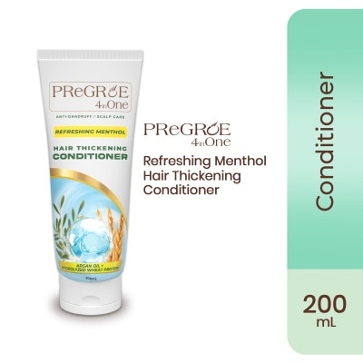 PREGROE Pregroe Menthol 4in1 Hair Tickening and Anti dandruff Conditioner 200ml image
