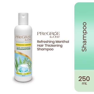 PREGROE Pregroe Menthol 4in1 Hair Tickening and Anti dandruff Shampoo 250ml image