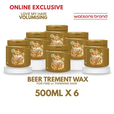 WATSONS - WATSONS love My Hair Volumising Beer Treatment Wax 6s 500ml