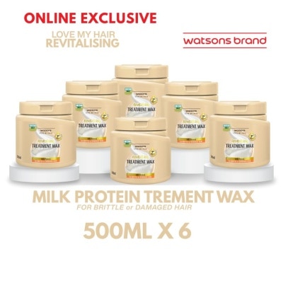 WATSONS - WATSONS Love My Hair Revitalising Milk Protein Treatment Wax 6s 500ml