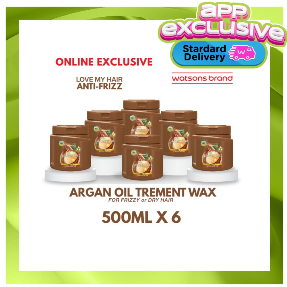 WATSONS Love My Hair Anti-Frizz Argan Oil Treatment Wax 6s 500ml