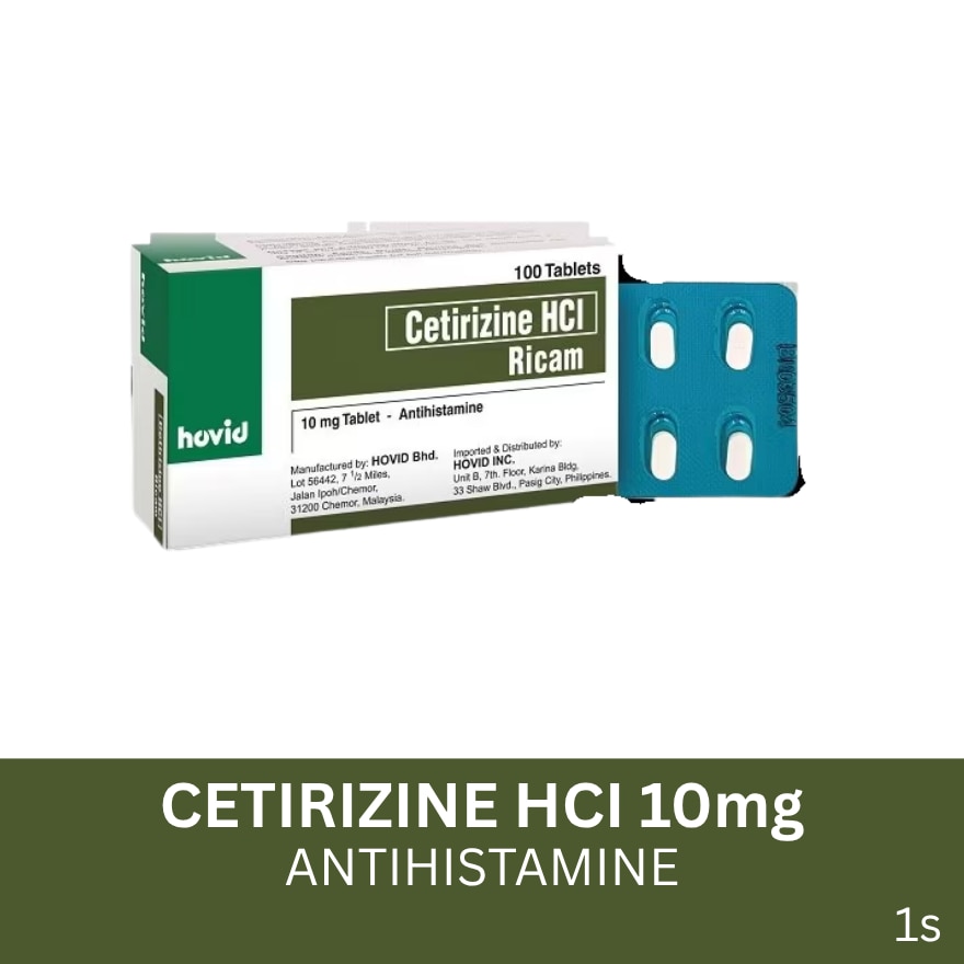 RICAM Citirizine HCI 10mg Tablet Sold Per Piece