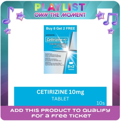 WATSONS GENERICS - WATSONS Cetirizine 10mg 8+2 Capsules
