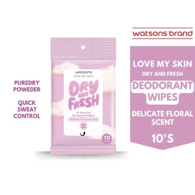 WATSONS WATSONS Dry and Fresh Deodorant Wipes Floral Scented 10s