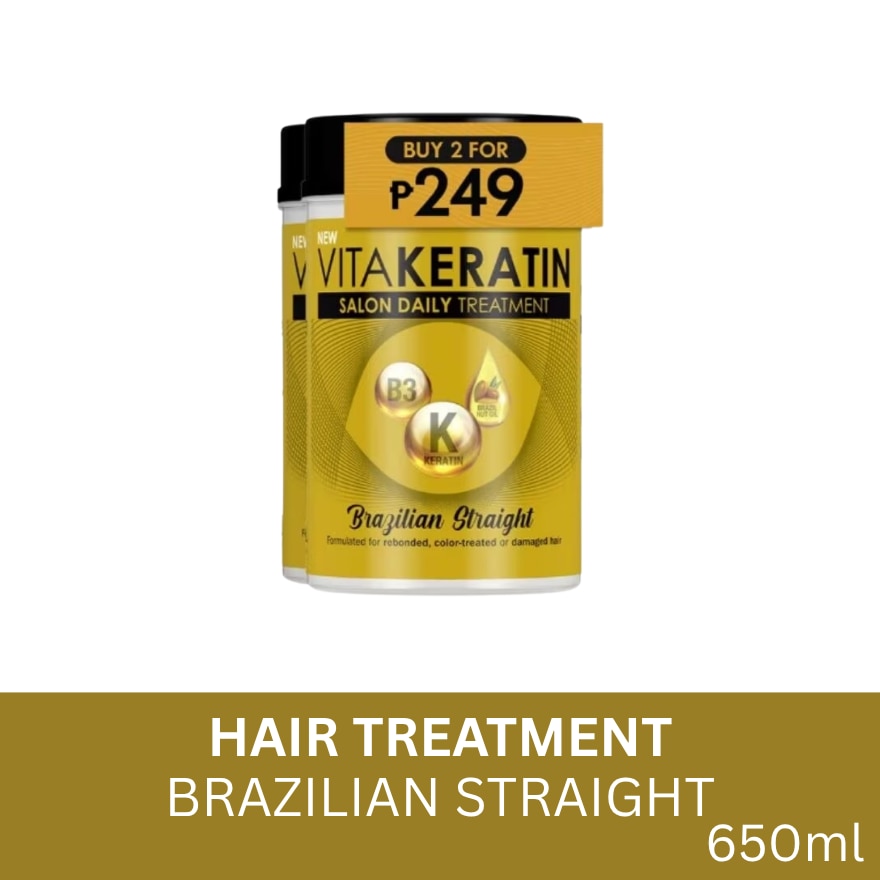 VITAKERATIN Treatment Brazilian Straight 650ml BUY TWO FOR P249
