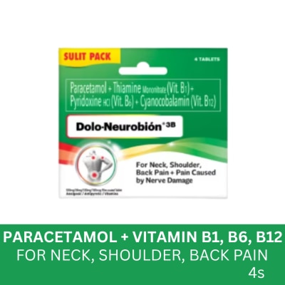 DOLO NEUROBION DOLO NEUROBION Paracetamol + B Vitamins 4 Tablets Pack