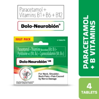 DOLO NEUROBION DOLO NEUROBION Paracetamol + B Vitamins 4 Tablets Pack