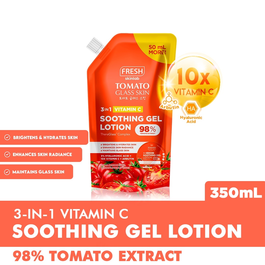 FRESH Skinlab Tomato Glass Skin 3 in 1 Vitamin C Soothing Gel Lotion 350ml