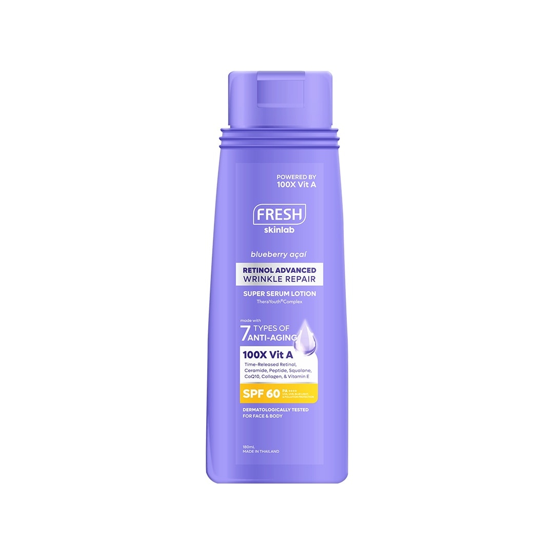 FRESH Skinlab Blueberry Acai Retinol Advance Wrinkle Repair Super Serum Lotion SPF 60 180ml