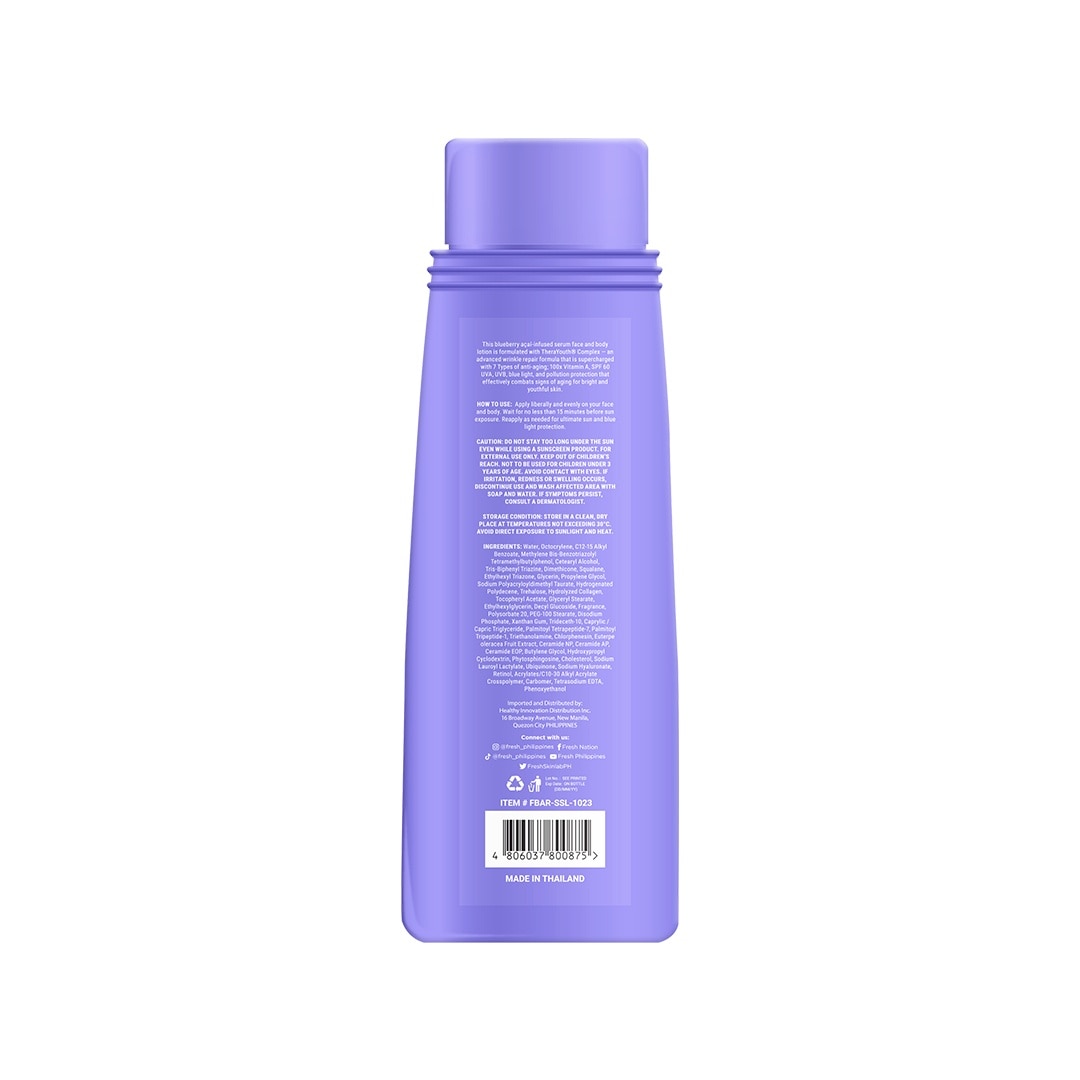 FRESH Skinlab Blueberry Acai Retinol Advance Wrinkle Repair Super Serum Lotion SPF 60 180ml