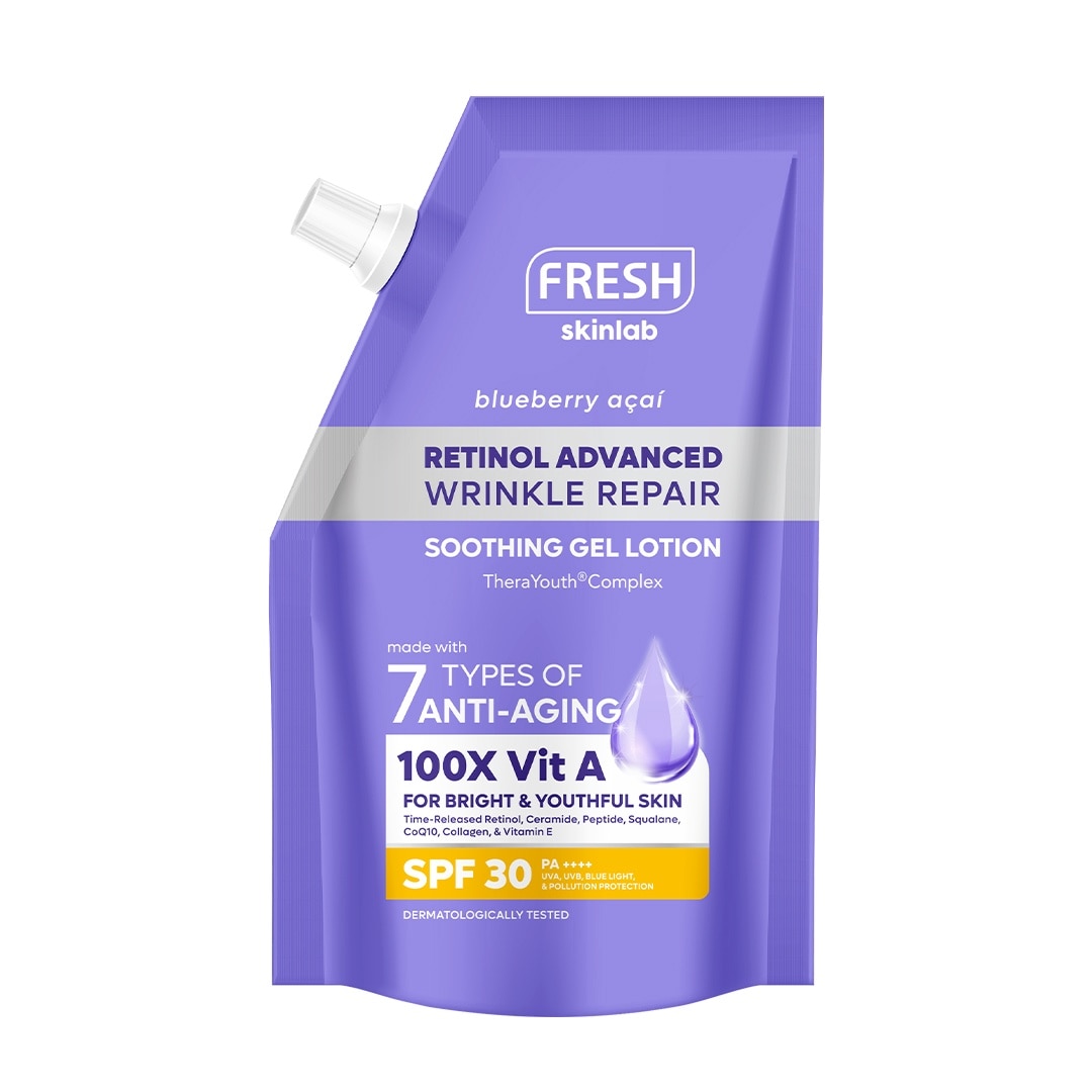 FRESH Skinlab Blueberry Acai Retinol Advance Wrinkle Repair Soothing Gel Lotion SPF 30 200ml