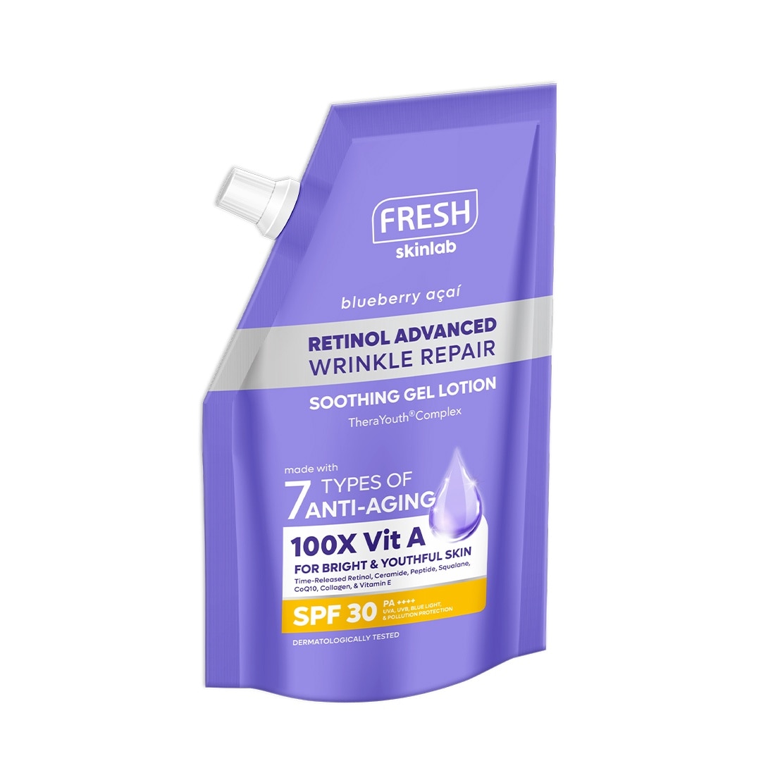 FRESH Skinlab Blueberry Acai Retinol Advance Wrinkle Repair Soothing Gel Lotion SPF 30 200ml