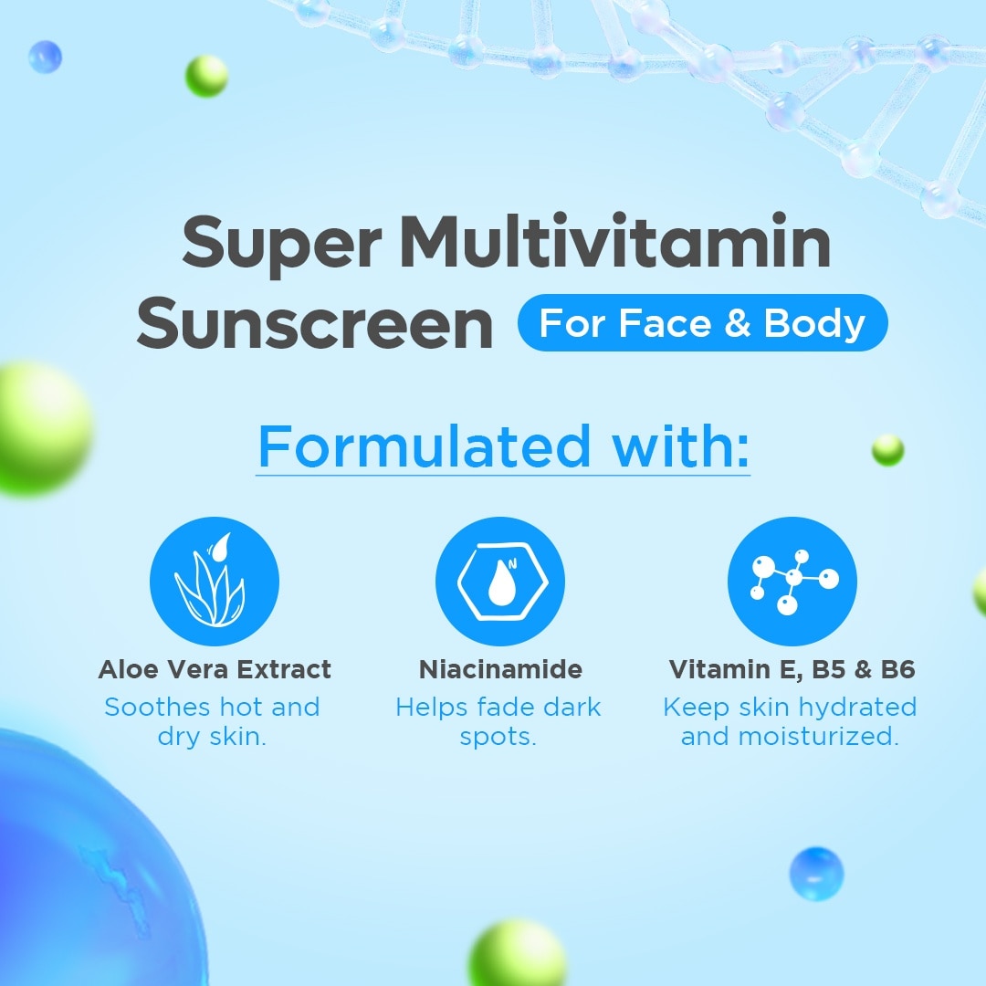 FRESH K Aloe Ice 3 in 1 Niacinamide Super Multivitamin Sunscreen SPF100 100ml