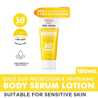 FRESH FRESH Skinlab Milk White Glutathione Body Serum Lotion SPF 30 180ml