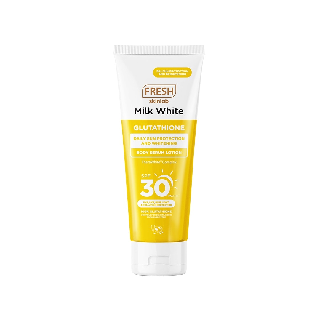 FRESH Skinlab Milk White Glutathione Body Serum Lotion SPF 30 180ml