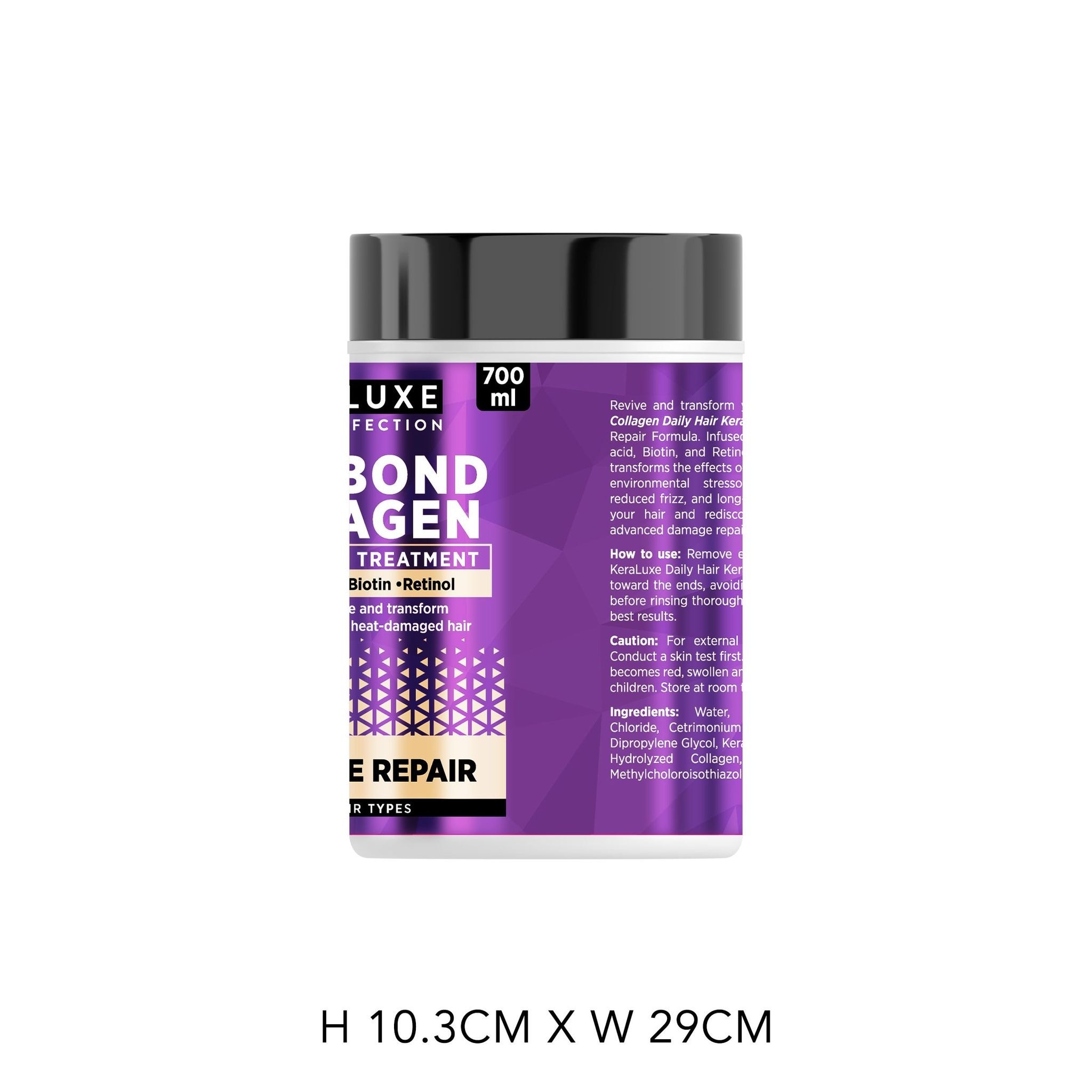 KERA LUXE Salon Perfection Kerabond Collagen Daily Keratin Treatment Damage Repair 700ml
