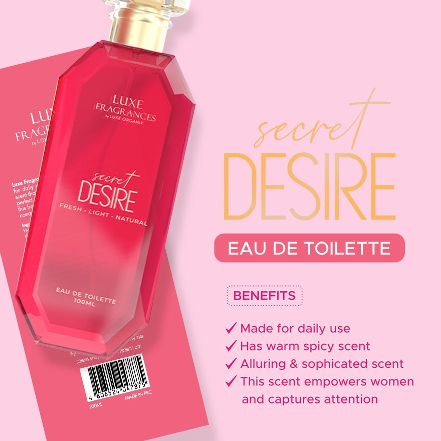LUXE ORGANIX Fragrances Secret Desire EDT 100ml