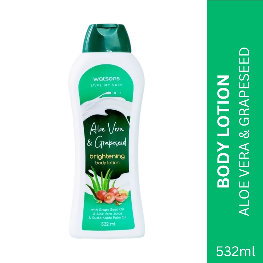 Watsons Aloe Vera And Grapeseed Brightening Body Lotion 532Ml