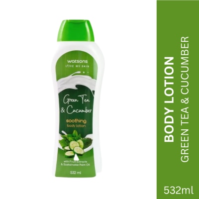 WATSONS Watsons Green Tea & Cucumber Soothing Body Lotion 532Ml