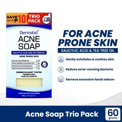 DERMAID DERMAID Acne Soap Trio Pack 60g 3s