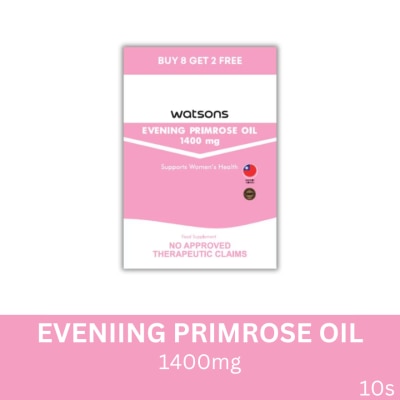 WATSONS GENERICS WATSONS Evening Primrose Oil Softgel 1400mg 8+2 Capsules