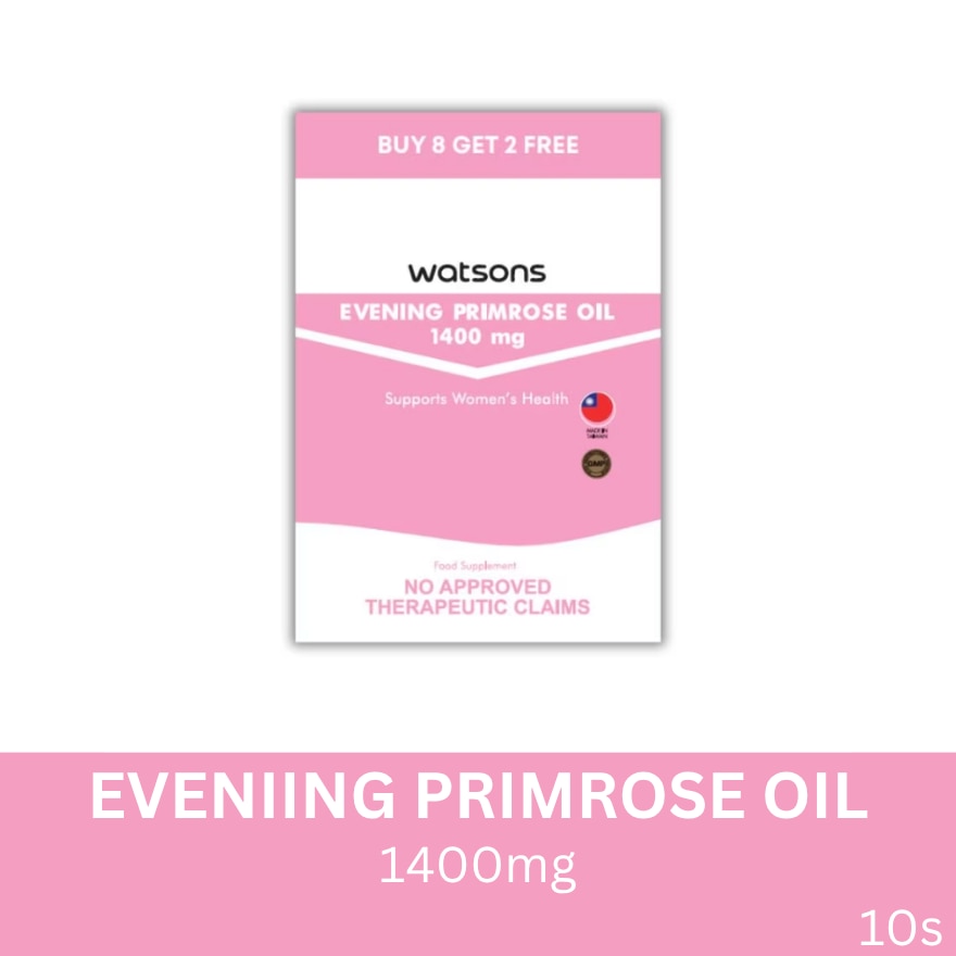 WATSONS Evening Primrose Oil Softgel 1400mg 8+2 Capsules