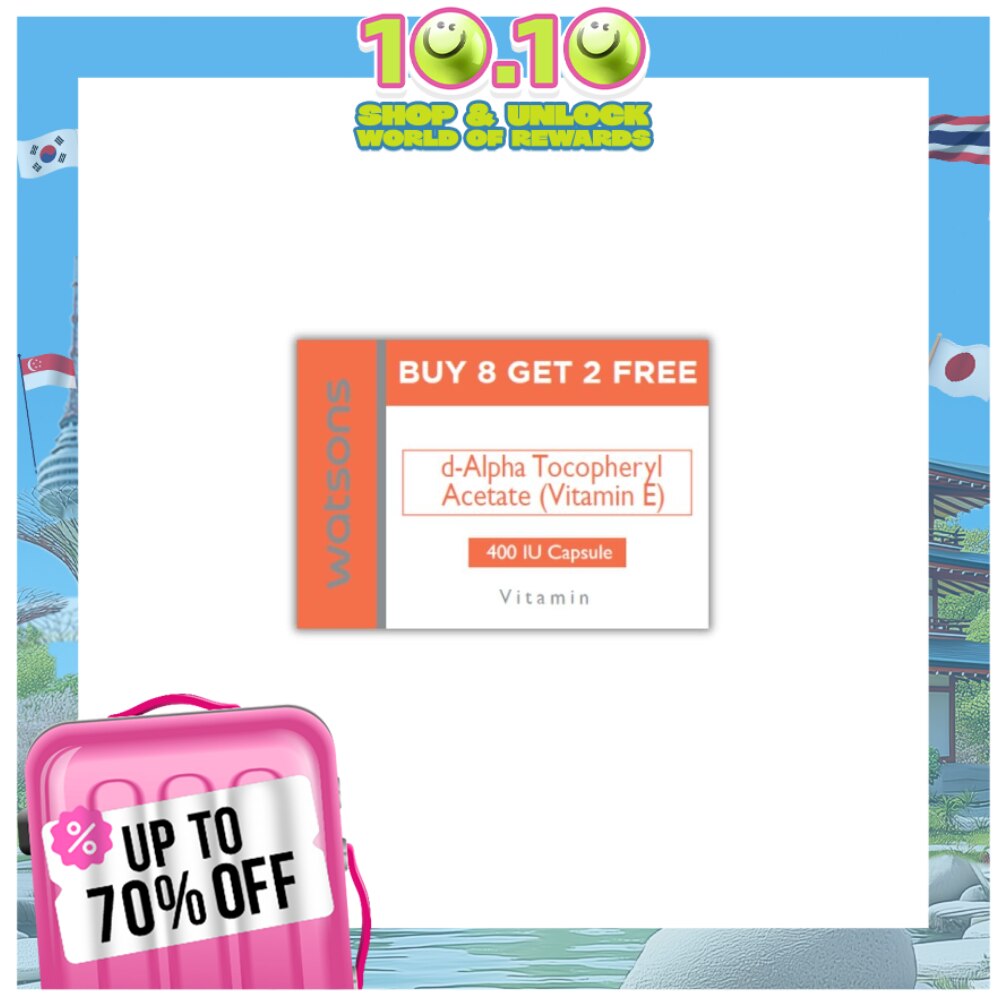 WATSONS Vitamin E 400IU 8+2 Capsules