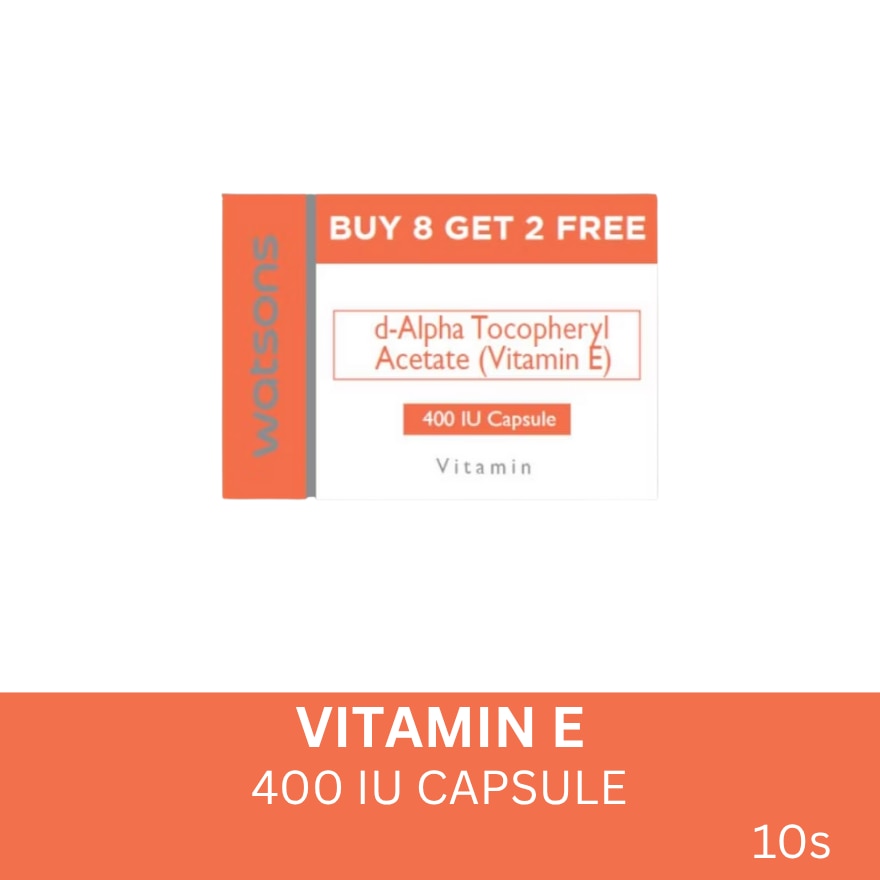WATSONS Vitamin E 400IU 8+2 Capsules image