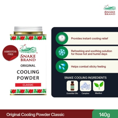 SNAKE BRAND - SNAKE BRAND Prickly Heat Original Cooling Powder Classic 140g