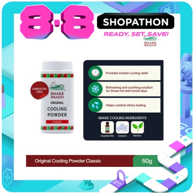 SNAKE BRAND - SNAKE BRAND Prickly Heat Original Cooling Powder Classic 50g image