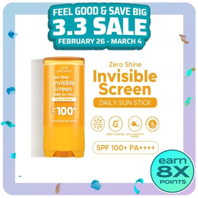 LUXE ORGANIX LUXE ORGANIX Zero Shine Invisible Screen Daily Sun Stick SPF 100 17g