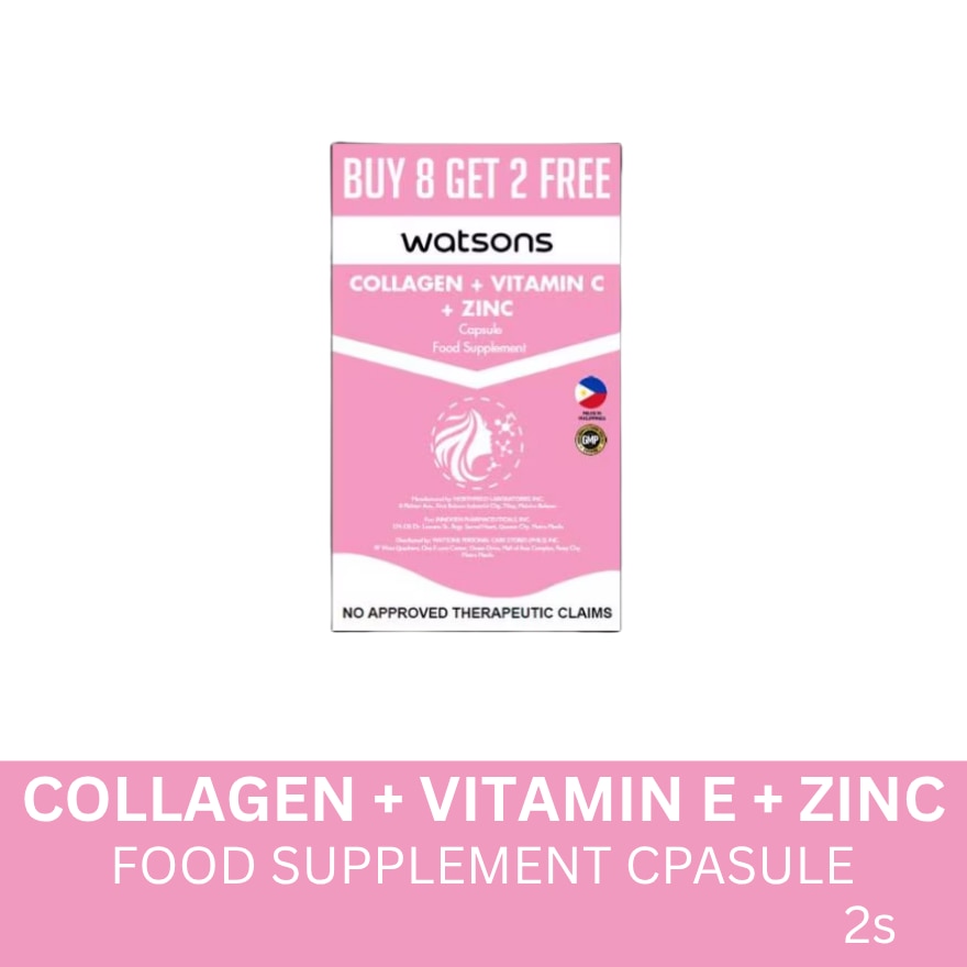 WATSONS Collagen + Vitamin C + Zinc 8+2 Capsules