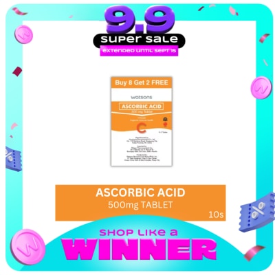 WATSONS GENERICS - WATSONS Ascorbic Acid 500mg 8+2 Capsules image