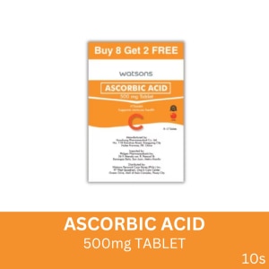 WATSONS Ascorbic Acid 500mg 8+2 Capsules