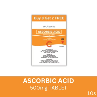 WATSONS GENERICS - WATSONS Ascorbic Acid 500mg 8+2 Capsules